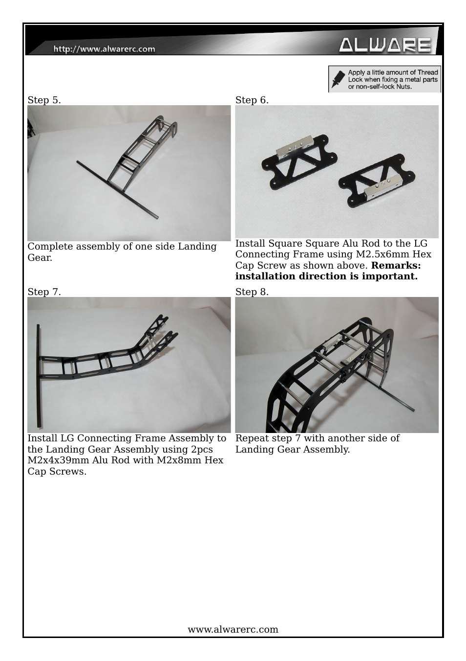 Alwarerc ALware Arch-Bridge Landing Gear User Manual | Page 5 / 9