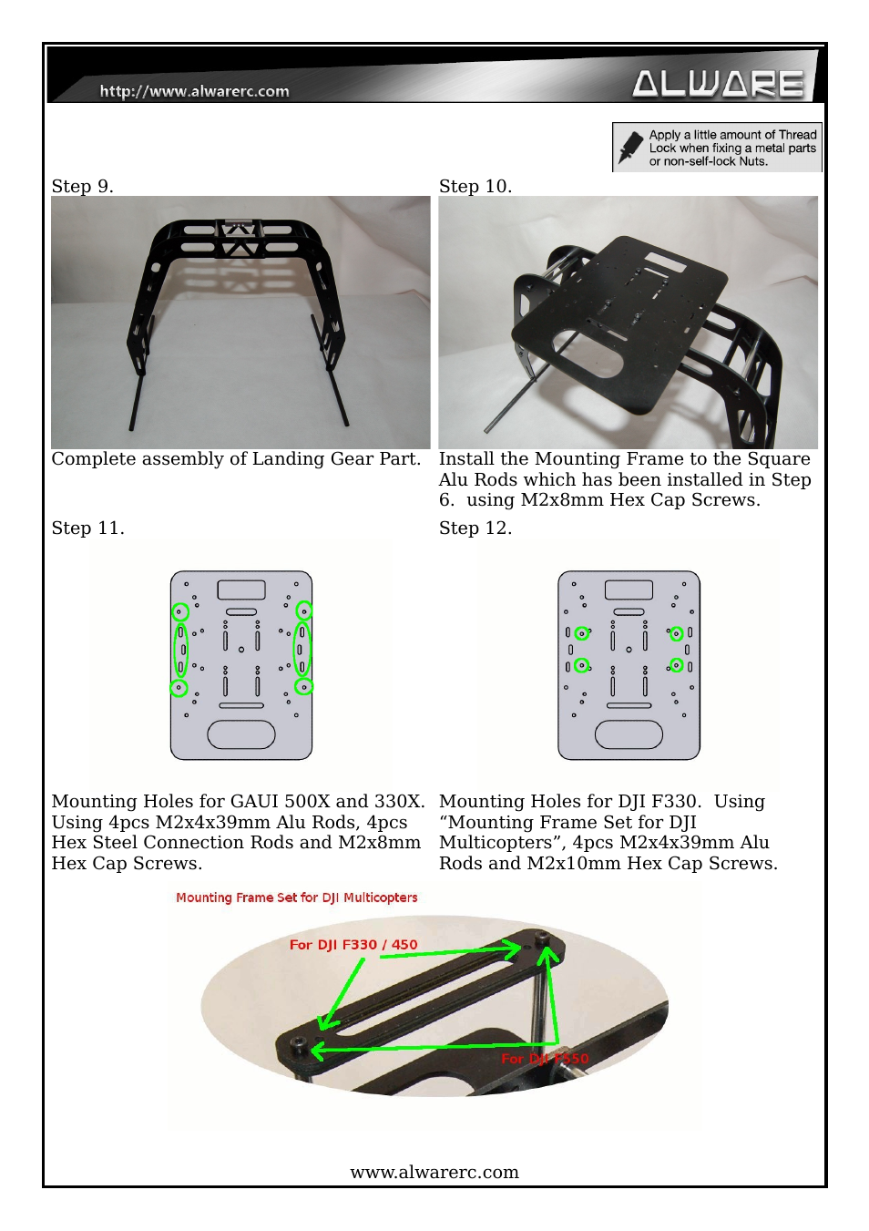 Alwarerc ALware Arch-Bridge Landing Gear User Manual | Page 6 / 9