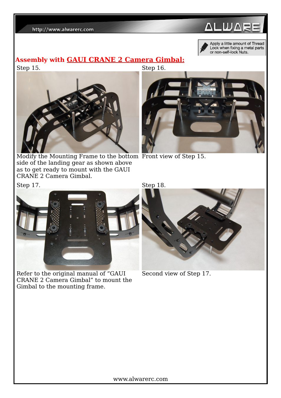 Alwarerc ALware Arch-Bridge Landing Gear User Manual | Page 8 / 9