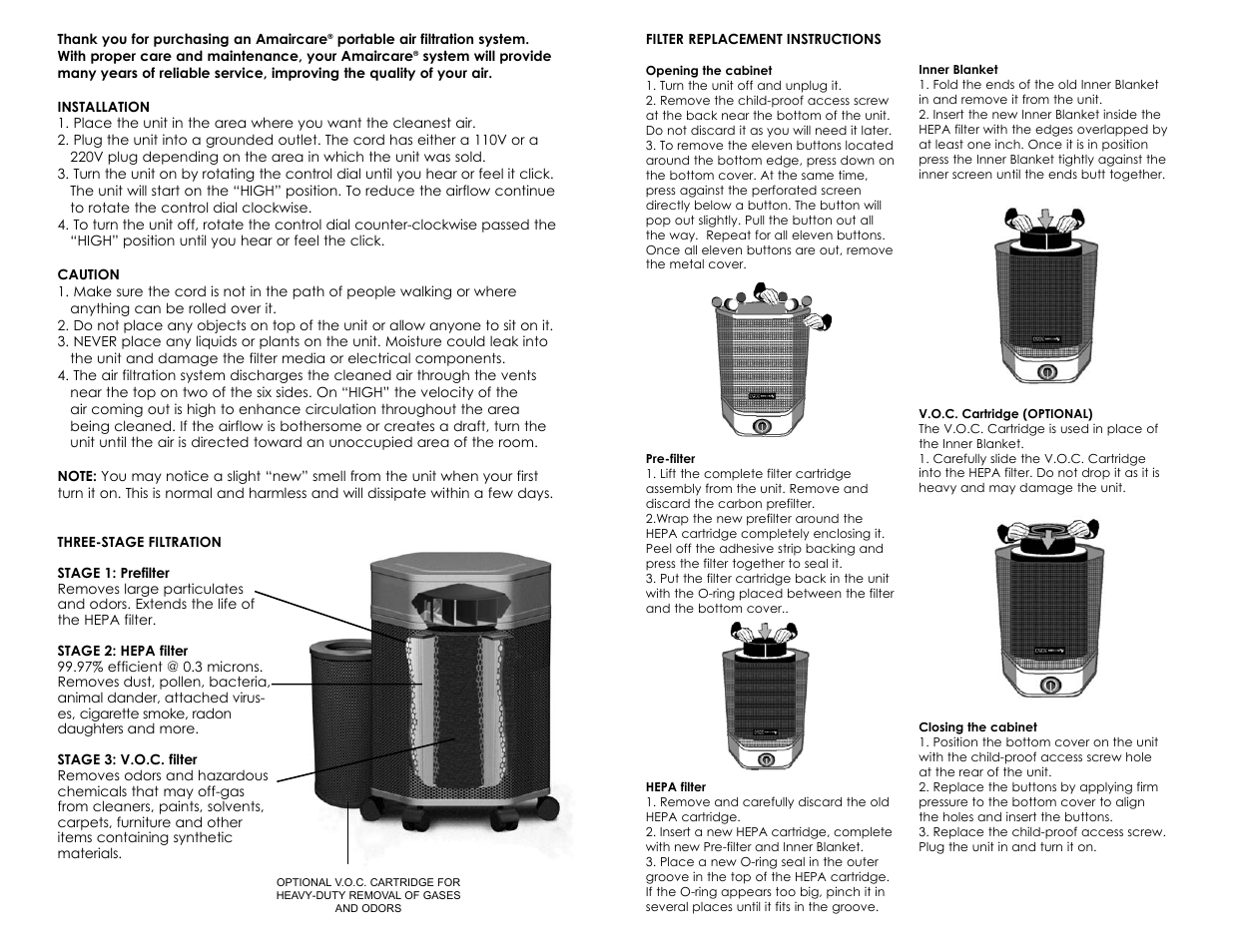 Amaircare 3050 User Manual | Page 2 / 2