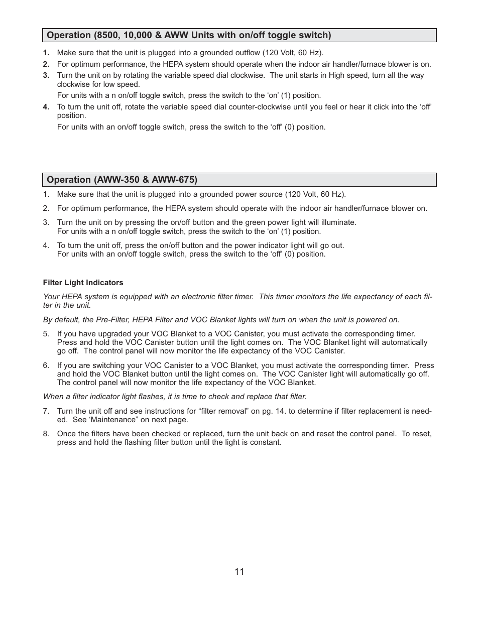 Amaircare 10000 User Manual | Page 11 / 18