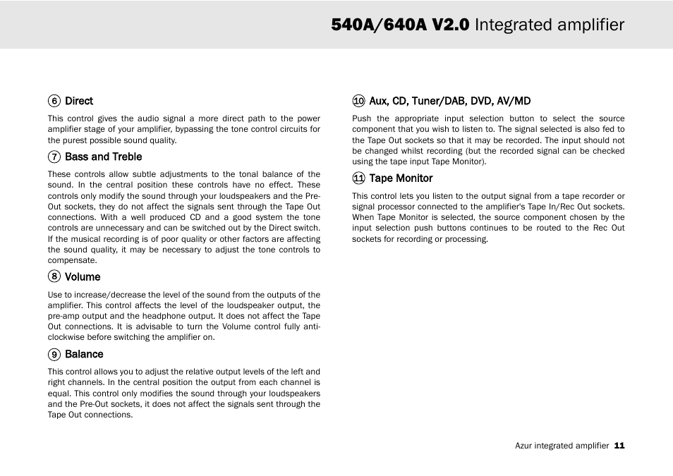 Cambridge Audio 540A User Manual | Page 11 / 148