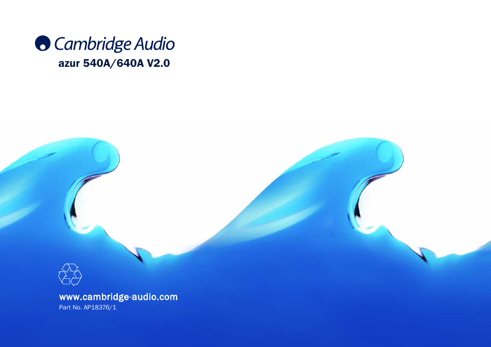 Cambridge Audio 540A User Manual | Page 148 / 148