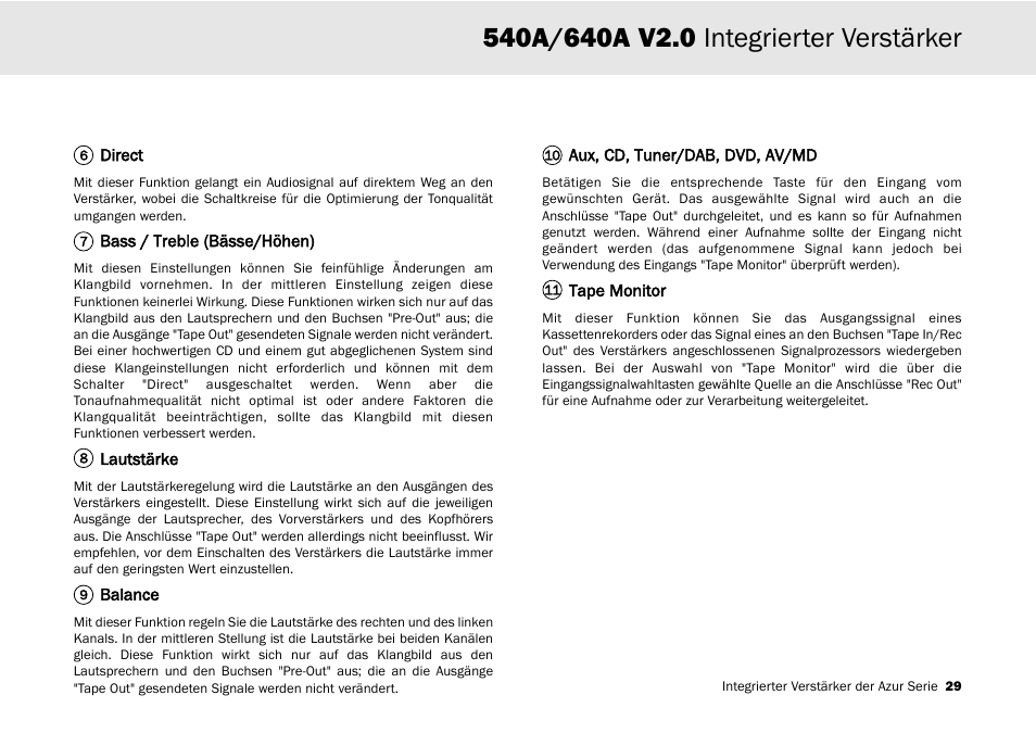 Cambridge Audio 540A User Manual | Page 29 / 148