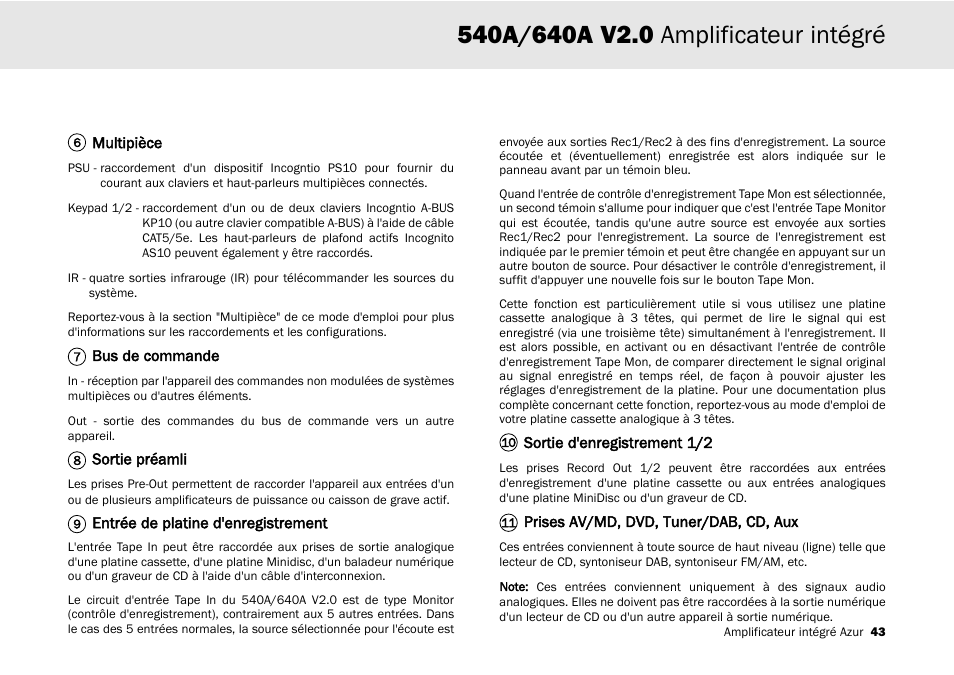 Cambridge Audio 540A User Manual | Page 43 / 148