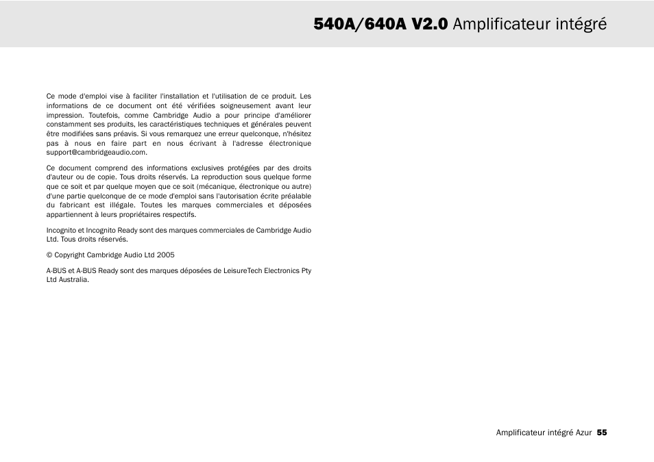 Cambridge Audio 540A User Manual | Page 55 / 148