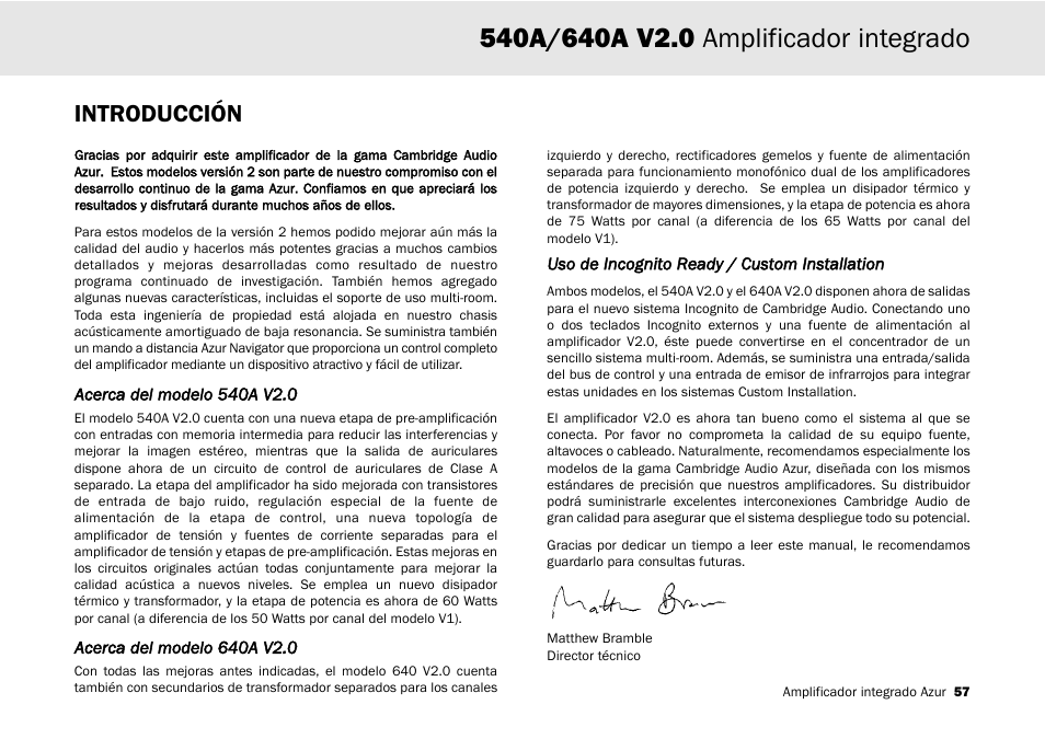 Introducción | Cambridge Audio 540A User Manual | Page 57 / 148