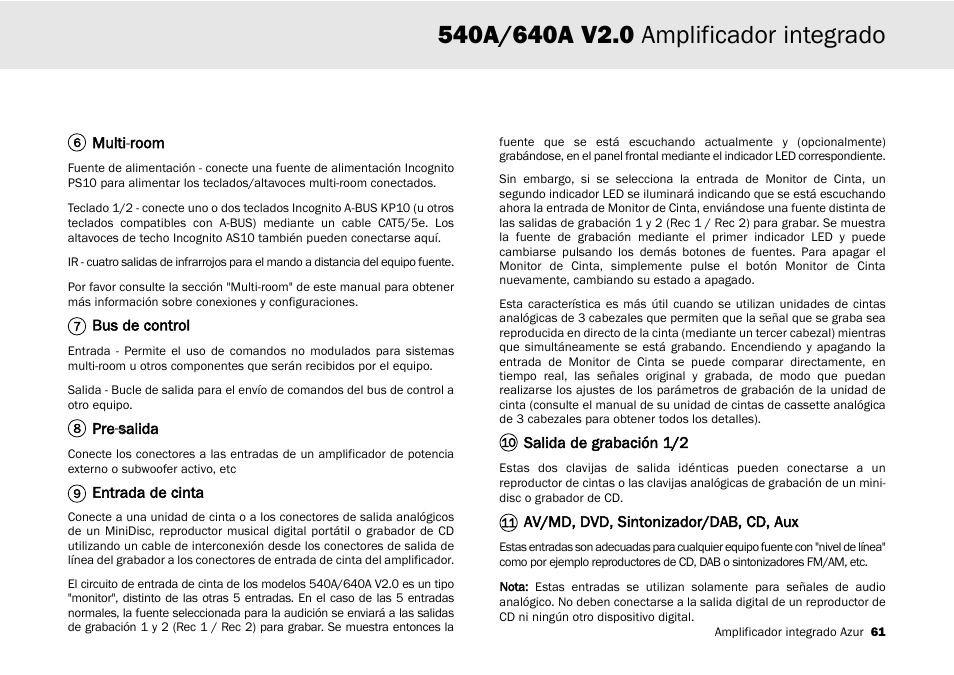 Cambridge Audio 540A User Manual | Page 61 / 148