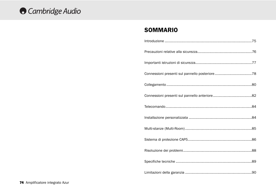 Cambridge Audio 540A User Manual | Page 74 / 148