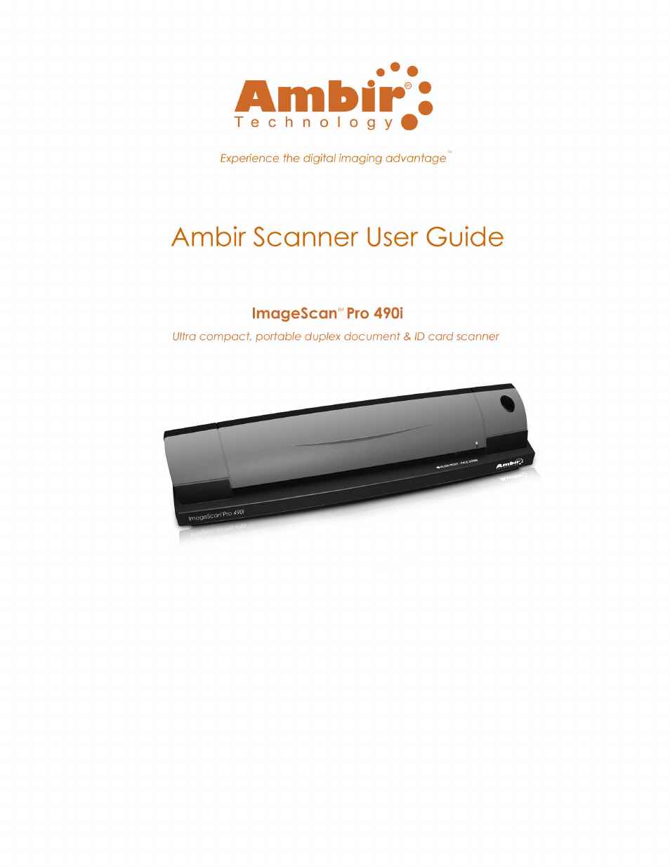 Ambir ImageScan Pro 490i User Manual | 14 pages