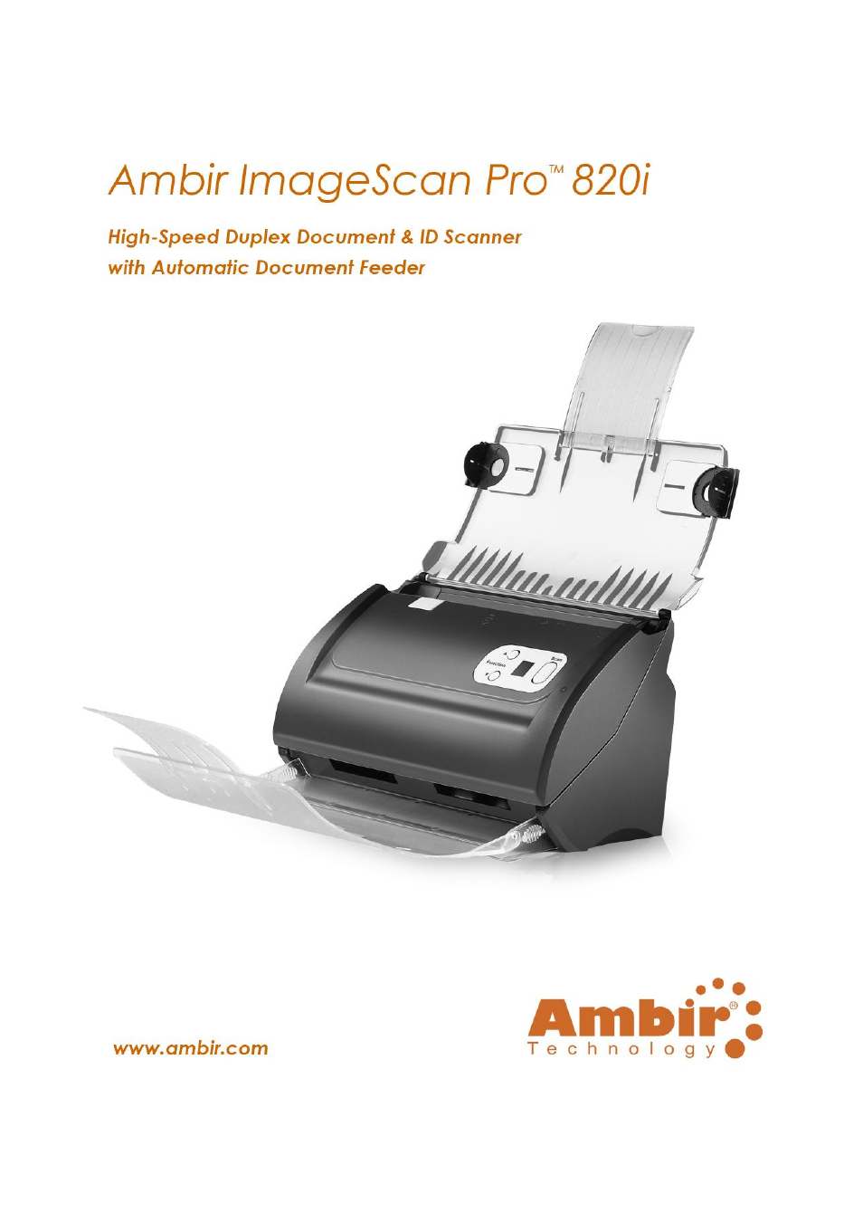 Ambir ImageScan Pro 820i User Manual | 38 pages