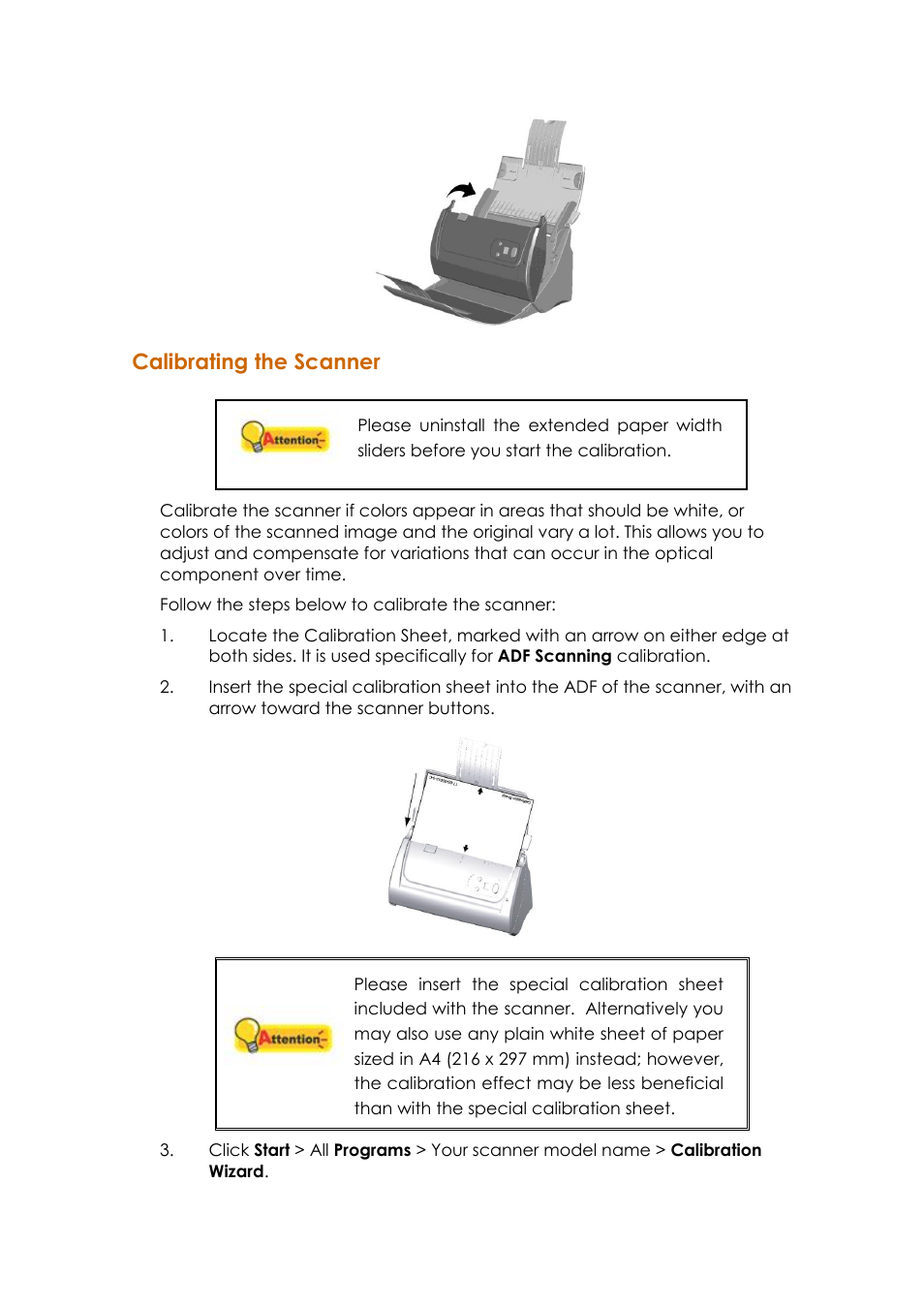 Alibrating the, Canner, Calibrating the scanner | Ambir ImageScan Pro 820i User Manual | Page 31 / 38