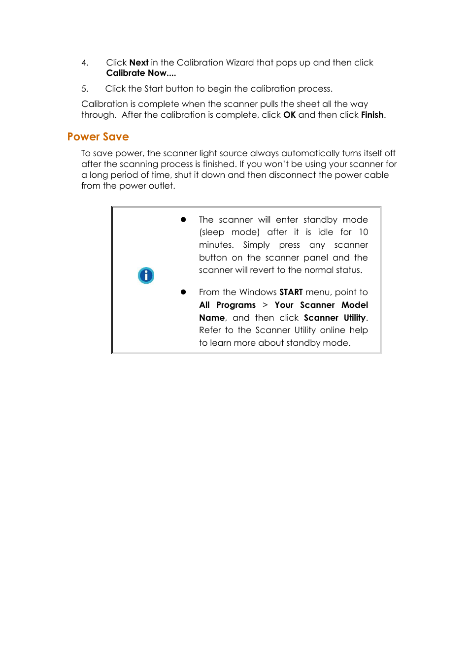 Ower, Power save | Ambir ImageScan Pro 820i User Manual | Page 32 / 38