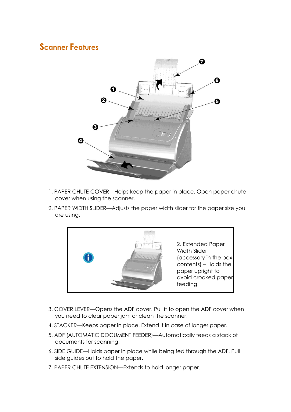 Canner, Eatures | Ambir ImageScan Pro 820i User Manual | Page 9 / 38