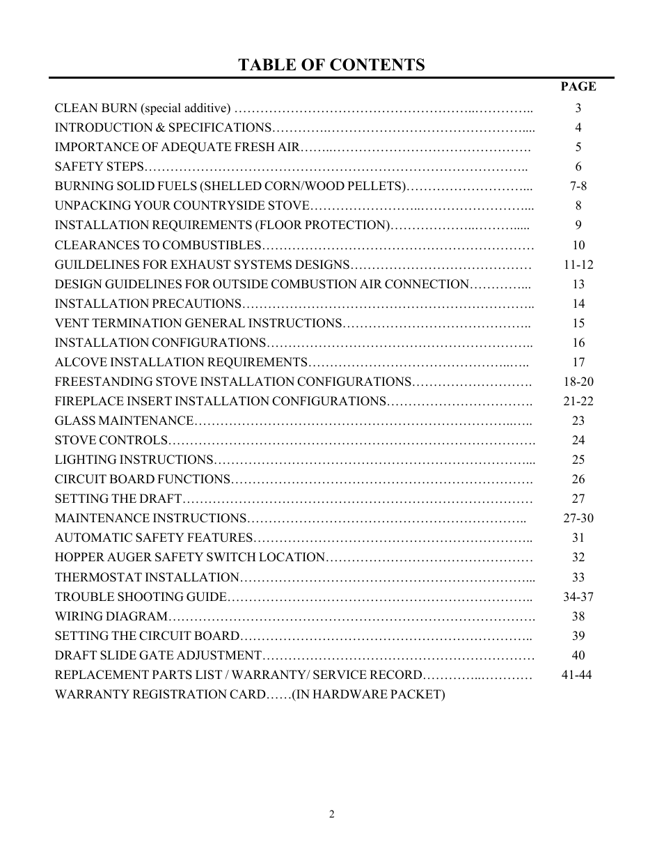 American Energy Systems MagnuM Countryside User Manual | Page 2 / 44