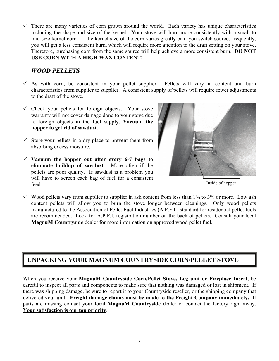 American Energy Systems MagnuM Countryside User Manual | Page 8 / 44