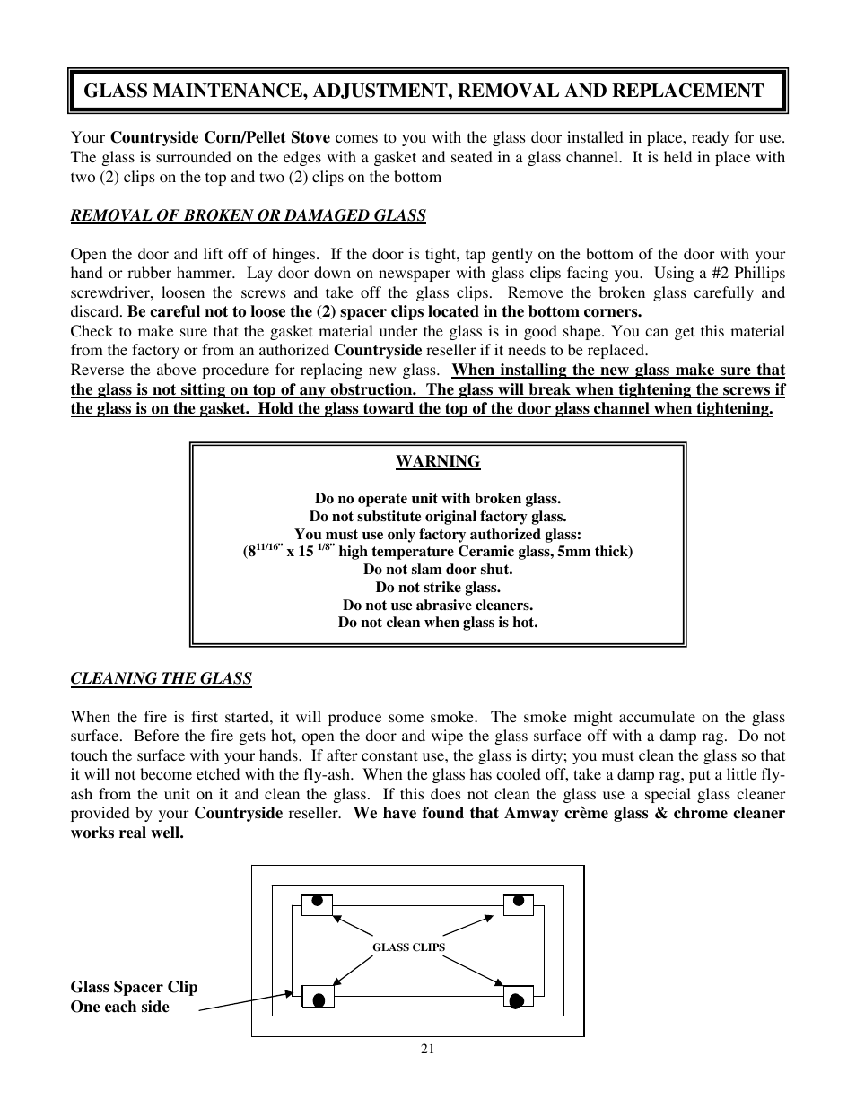 American Energy Systems MagnuM Countryside User Manual | Page 21 / 39