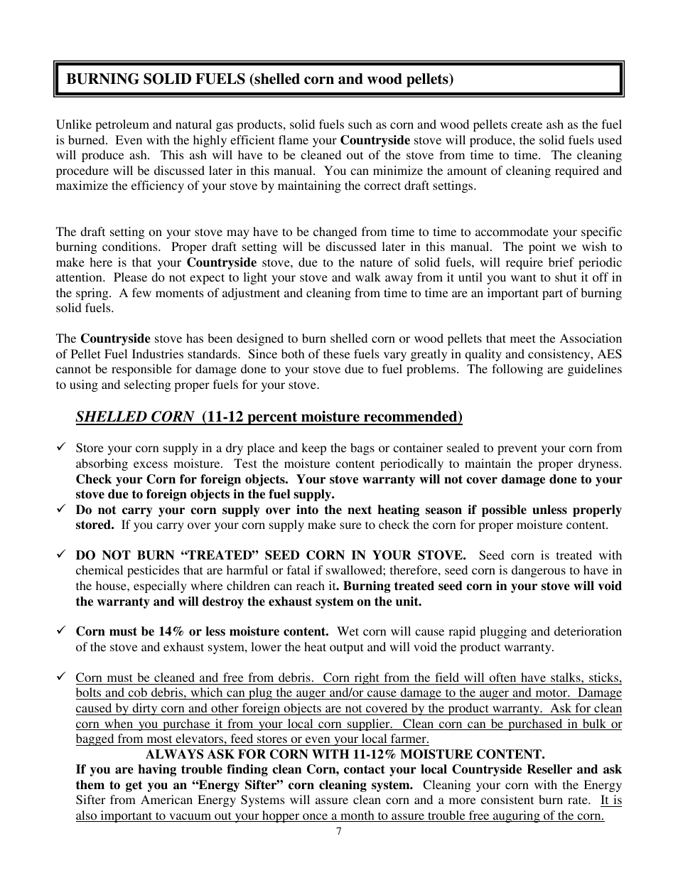 American Energy Systems MagnuM Countryside User Manual | Page 7 / 39