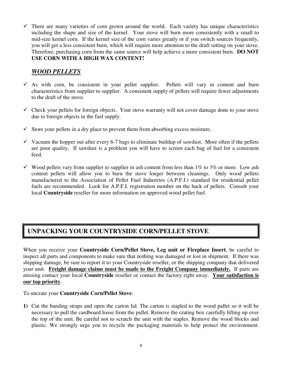 American Energy Systems MagnuM Countryside User Manual | Page 8 / 39