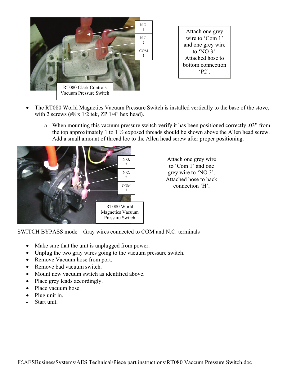 American Energy Systems RT080 User Manual | Page 2 / 2
