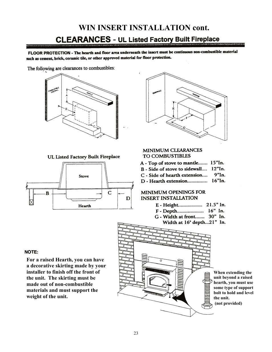 Win insert installation cont | American Energy Systems MagnuM Winchester User Manual | Page 23 / 52