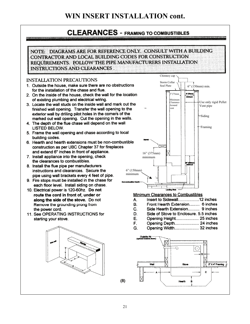 Win insert installation cont | American Energy Systems MagnuM Winchester User Manual | Page 21 / 49