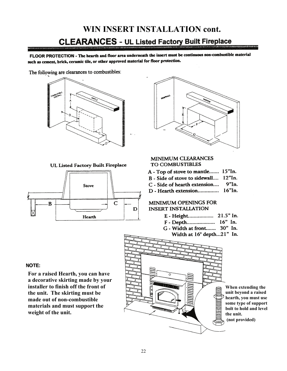 Win insert installation cont | American Energy Systems MagnuM Winchester User Manual | Page 22 / 49