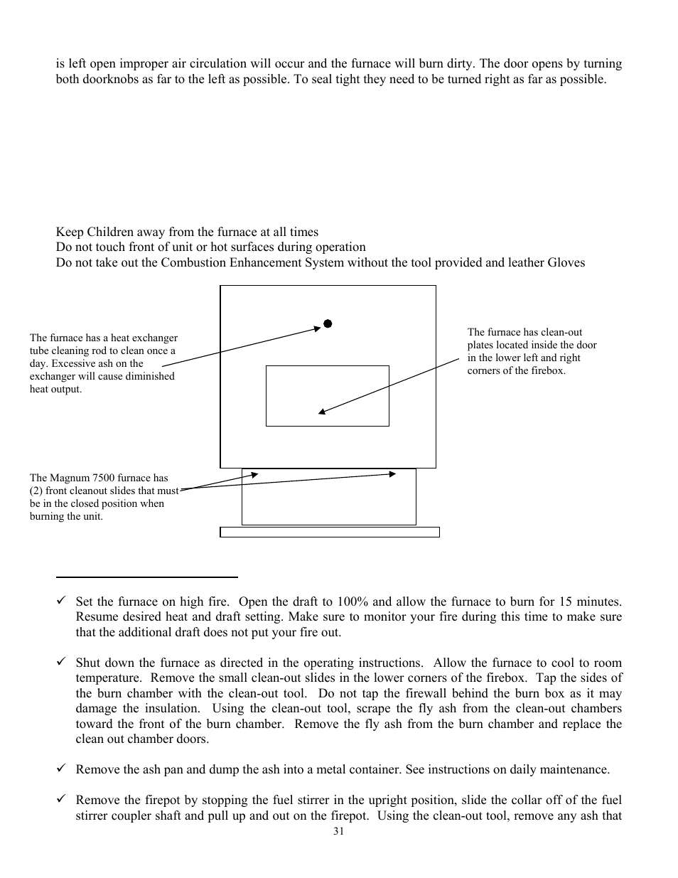 Weekly maintenance | American Energy Systems MagnuM 7500 User Manual | Page 31 / 43