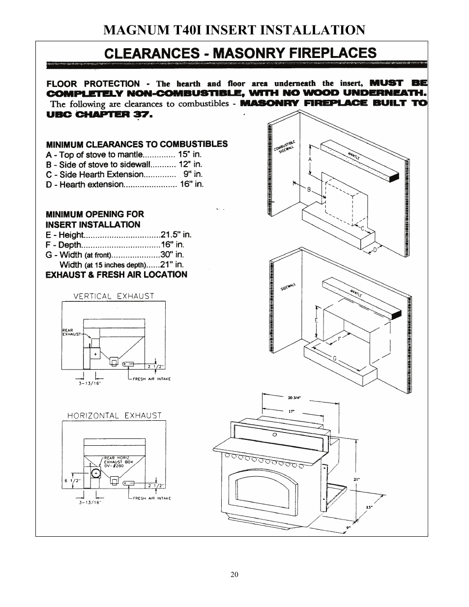 Magnum t40i insert installation | American Energy Systems MagnuM T40 User Manual | Page 20 / 50