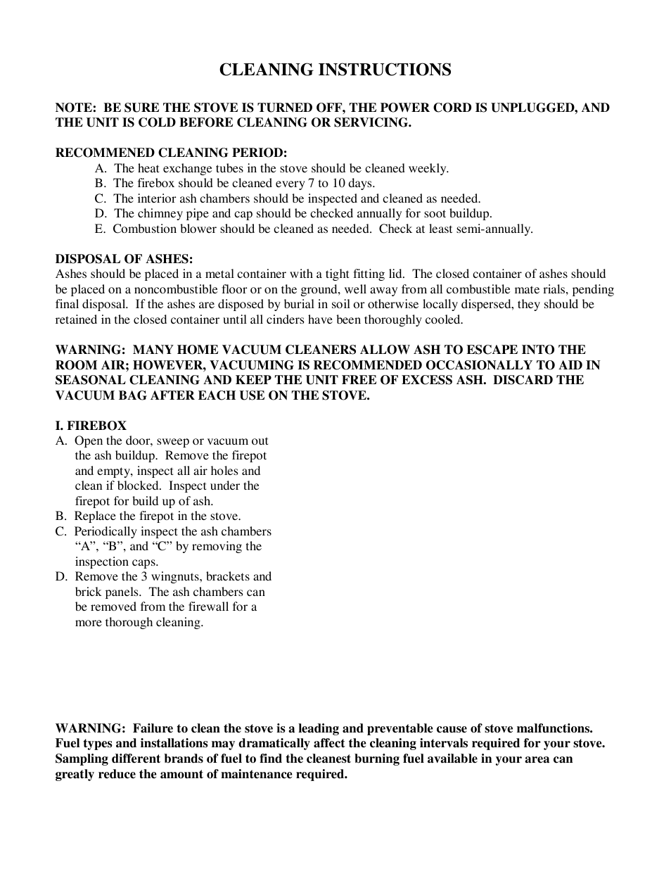 Cleaning instructions | American Energy Systems MagnuM T40 User Manual | Page 15 / 19