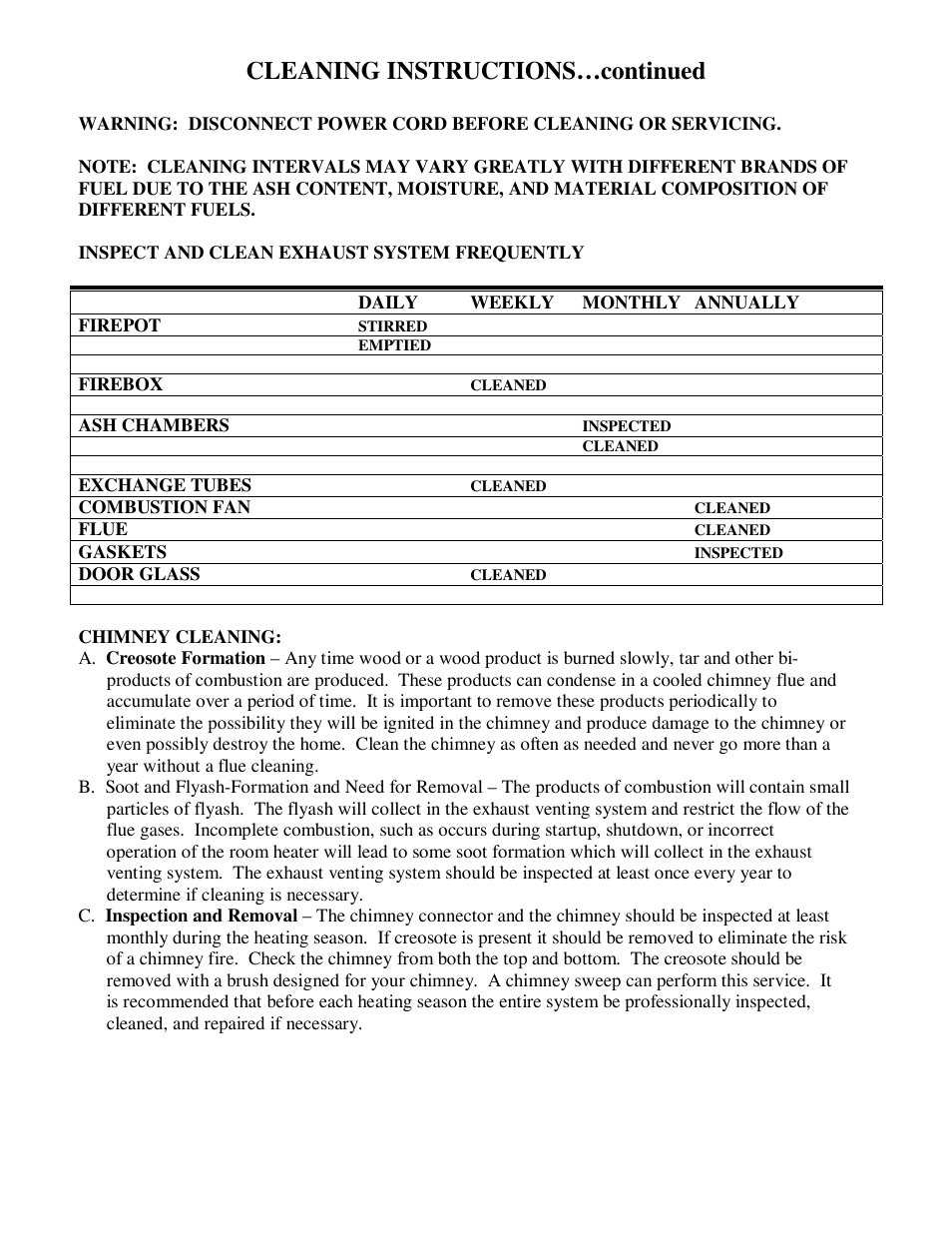 Cleaning instructions…continued | American Energy Systems MagnuM T40 User Manual | Page 17 / 19