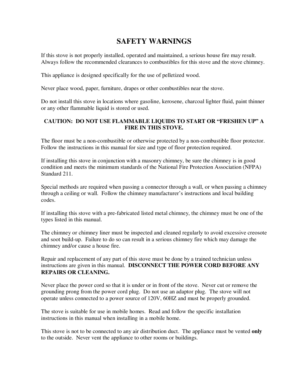 Safety warnings | American Energy Systems MagnuM T40 User Manual | Page 3 / 19