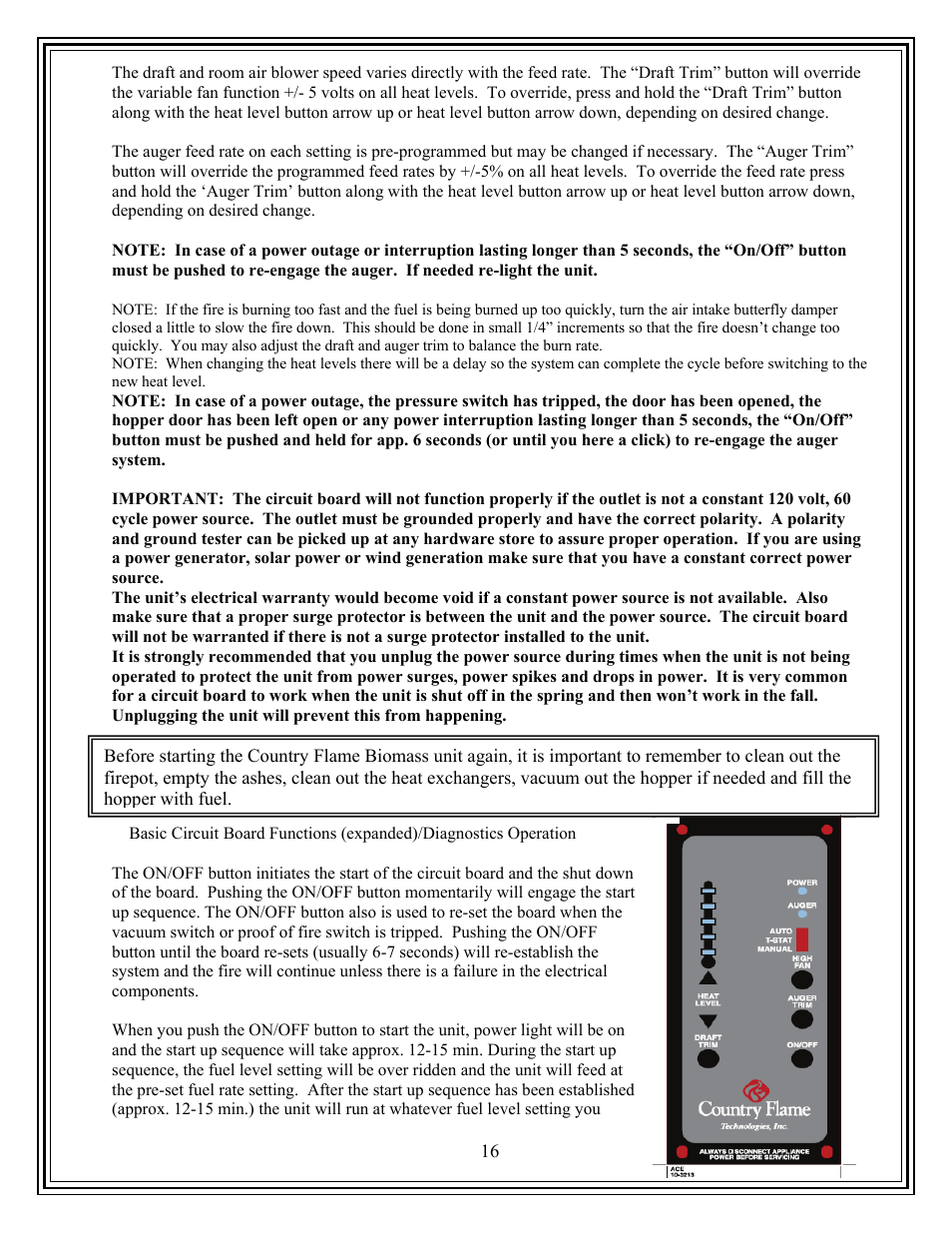 American Energy Systems Country Flame Little Rascal User Manual | Page 16 / 35