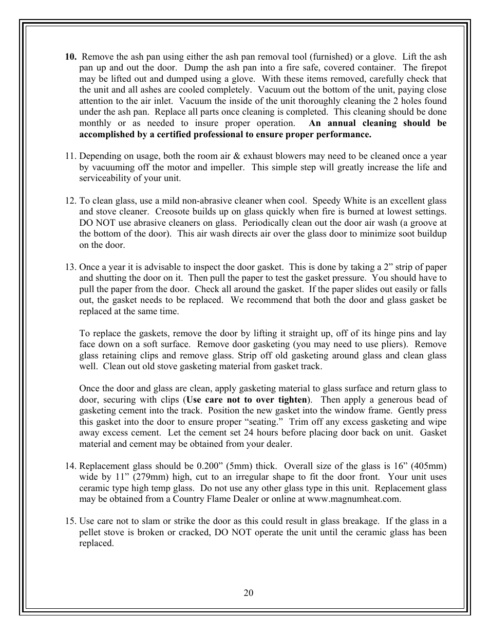 American Energy Systems Country Flame Little Rascal User Manual | Page 20 / 35
