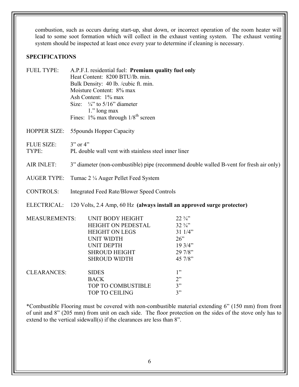 American Energy Systems Country Flame Little Rascal User Manual | Page 6 / 35