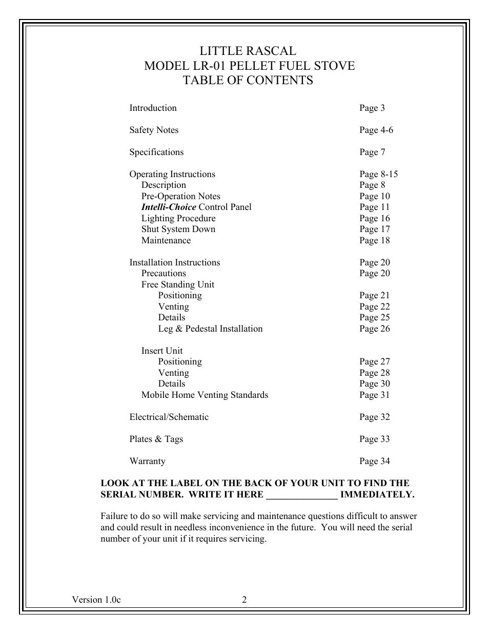 American Energy Systems Country Flame Little Rascal User Manual | Page 2 / 37