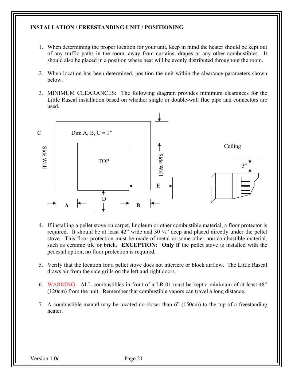 American Energy Systems Country Flame Little Rascal User Manual | Page 21 / 37