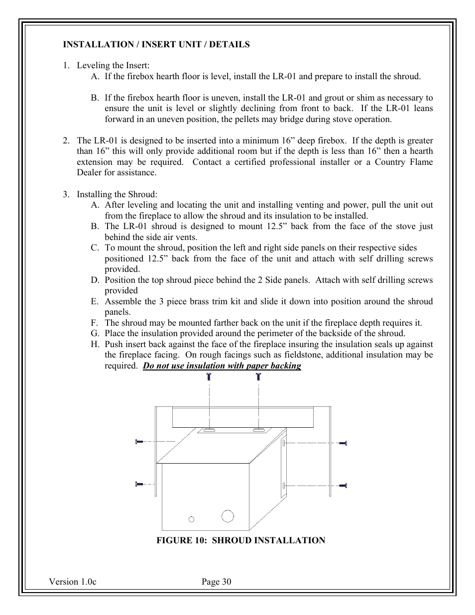 American Energy Systems Country Flame Little Rascal User Manual | Page 30 / 37