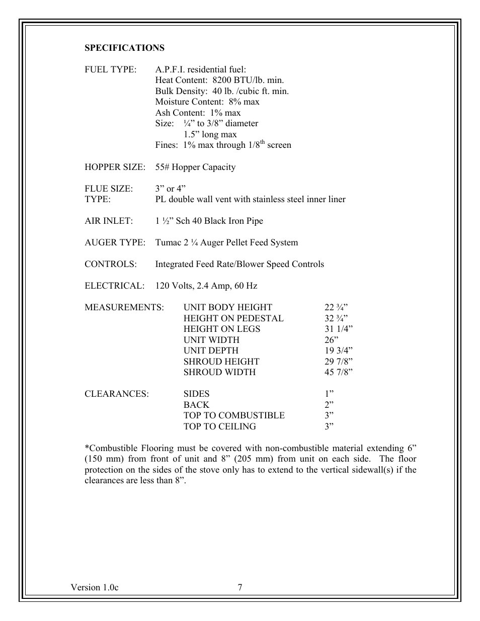 American Energy Systems Country Flame Little Rascal User Manual | Page 7 / 37