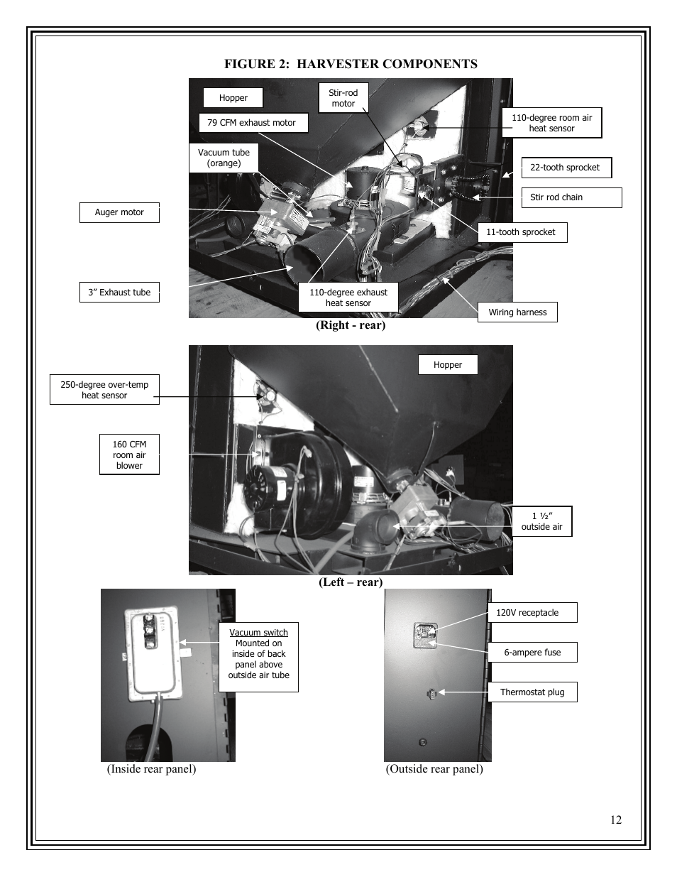 Figure 2: harvester components | American Energy Systems Harvester User Manual | Page 12 / 44