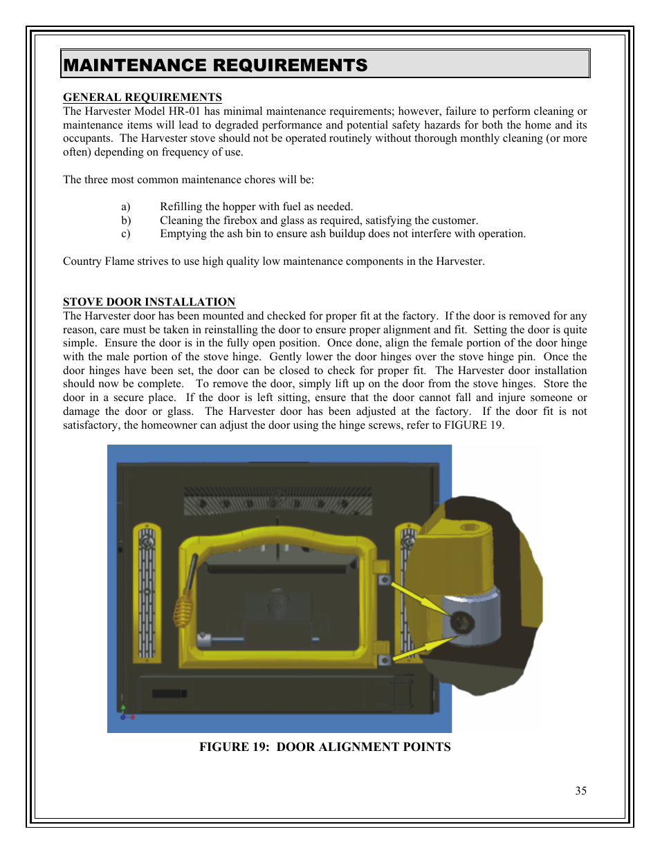 Maintenance requirements | American Energy Systems Harvester User Manual | Page 35 / 44