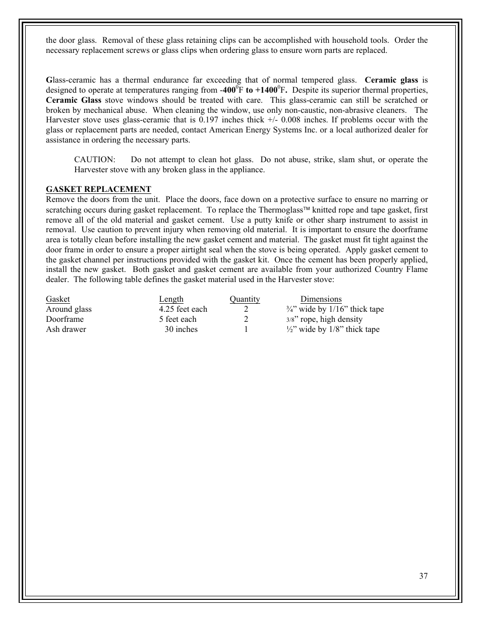 American Energy Systems Harvester User Manual | Page 37 / 44