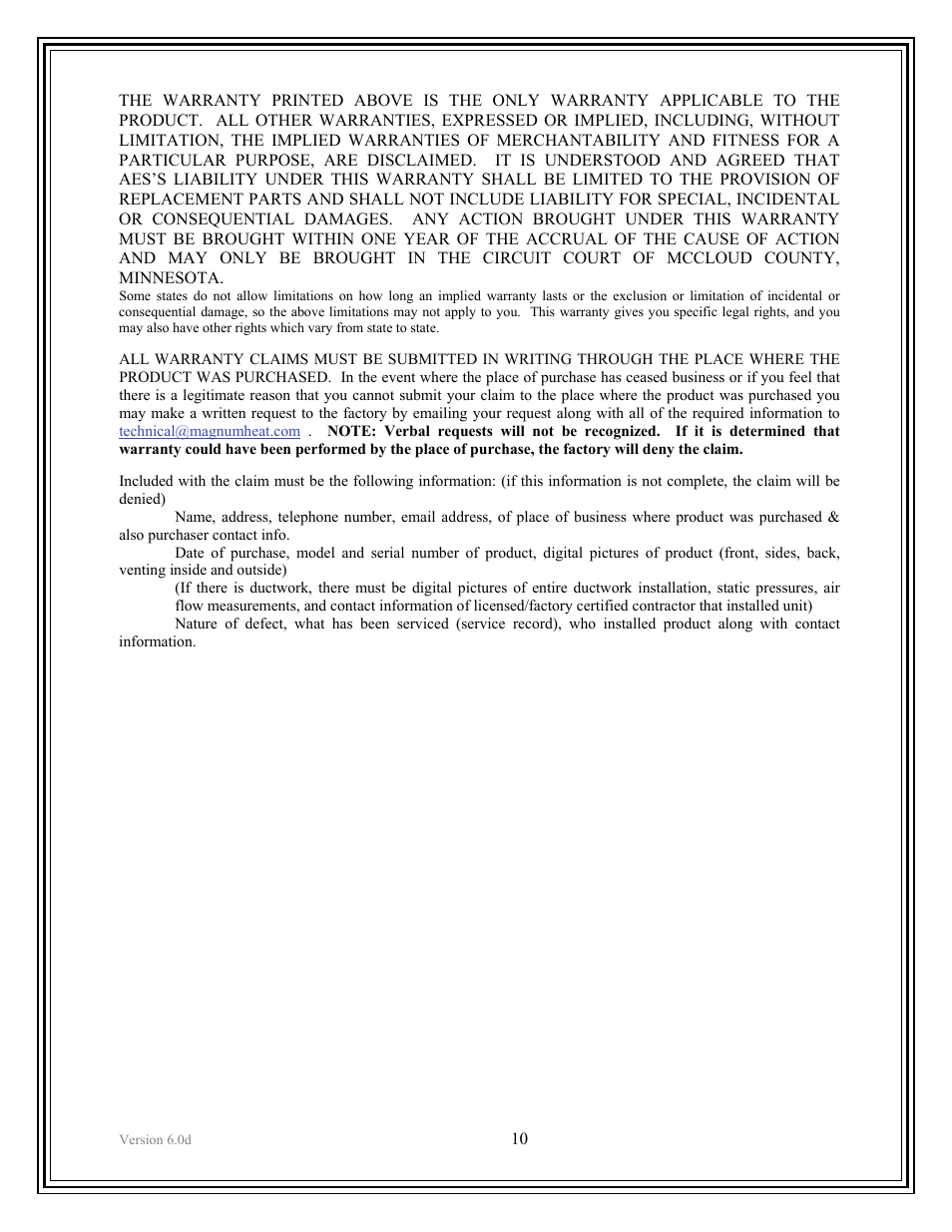 American Energy Systems Harvester User Manual | Page 10 / 57