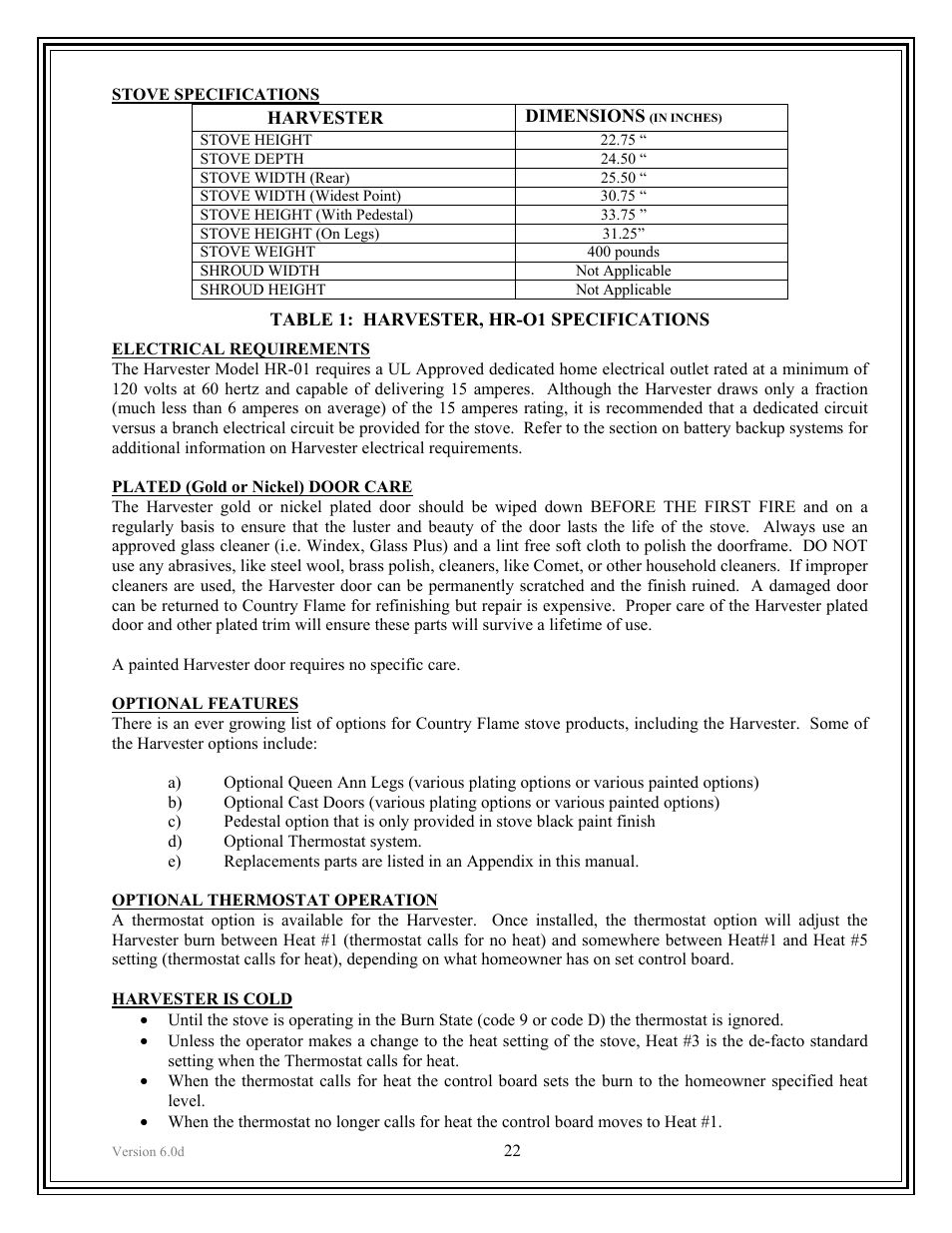 American Energy Systems Harvester User Manual | Page 22 / 57
