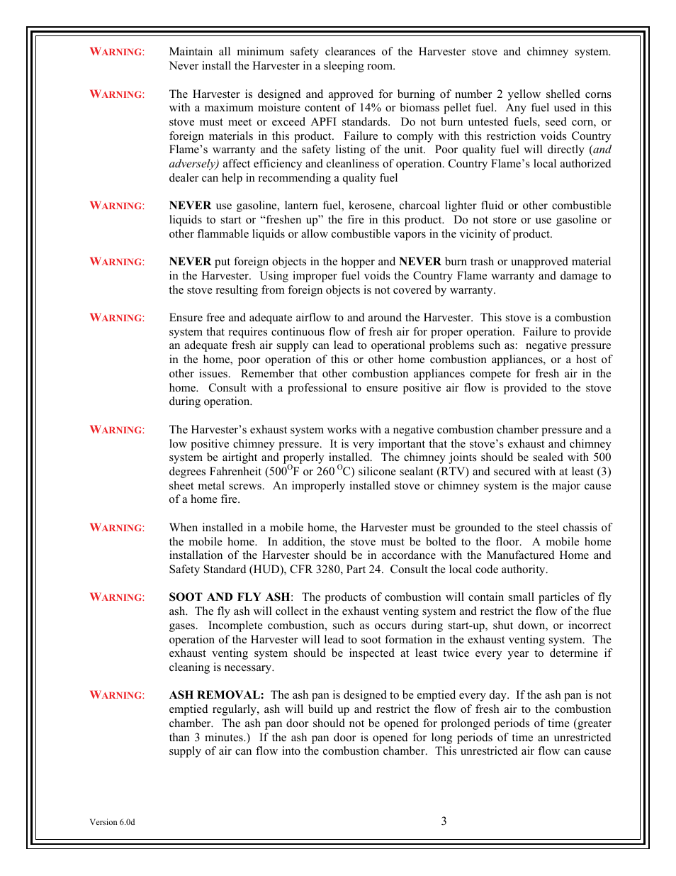 American Energy Systems Harvester User Manual | Page 3 / 57