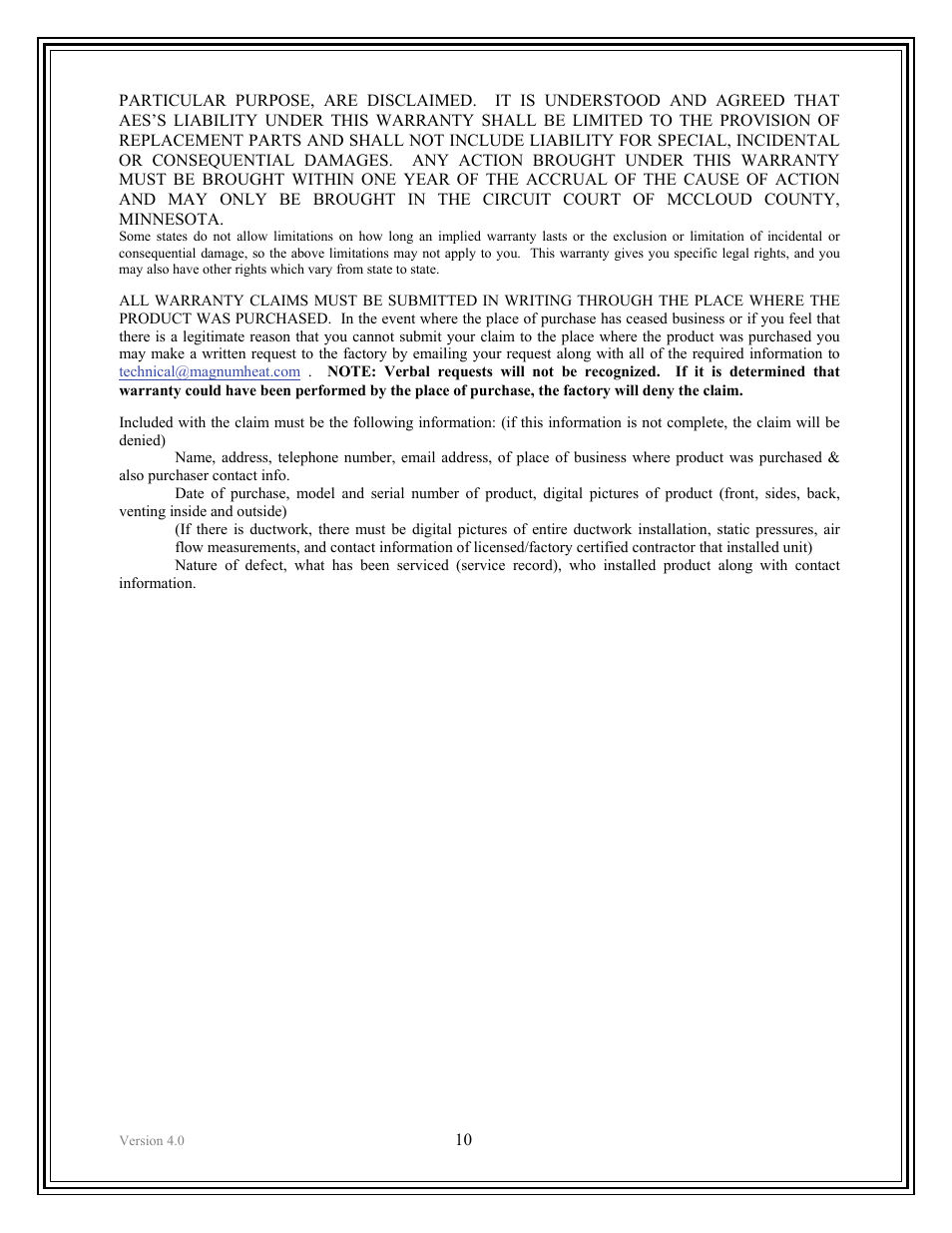 American Energy Systems Crossfire Flex User Manual | Page 10 / 58