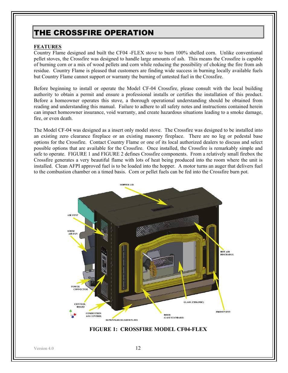 The crossfire operation | American Energy Systems Crossfire Flex User Manual | Page 12 / 58