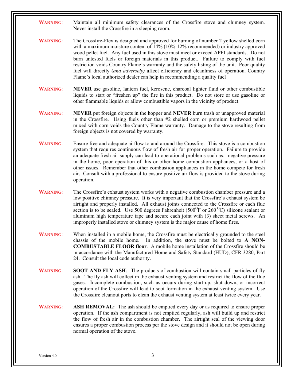 American Energy Systems Crossfire Flex User Manual | Page 3 / 58