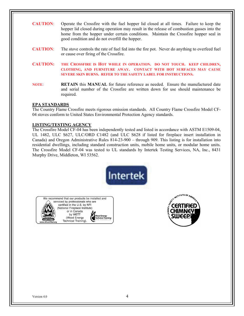 American Energy Systems Crossfire Flex User Manual | Page 4 / 58