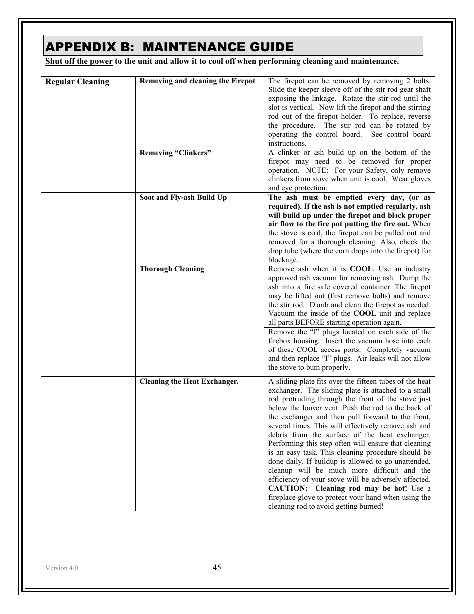 Appendix b: maintenance guide | American Energy Systems Crossfire Flex User Manual | Page 45 / 58